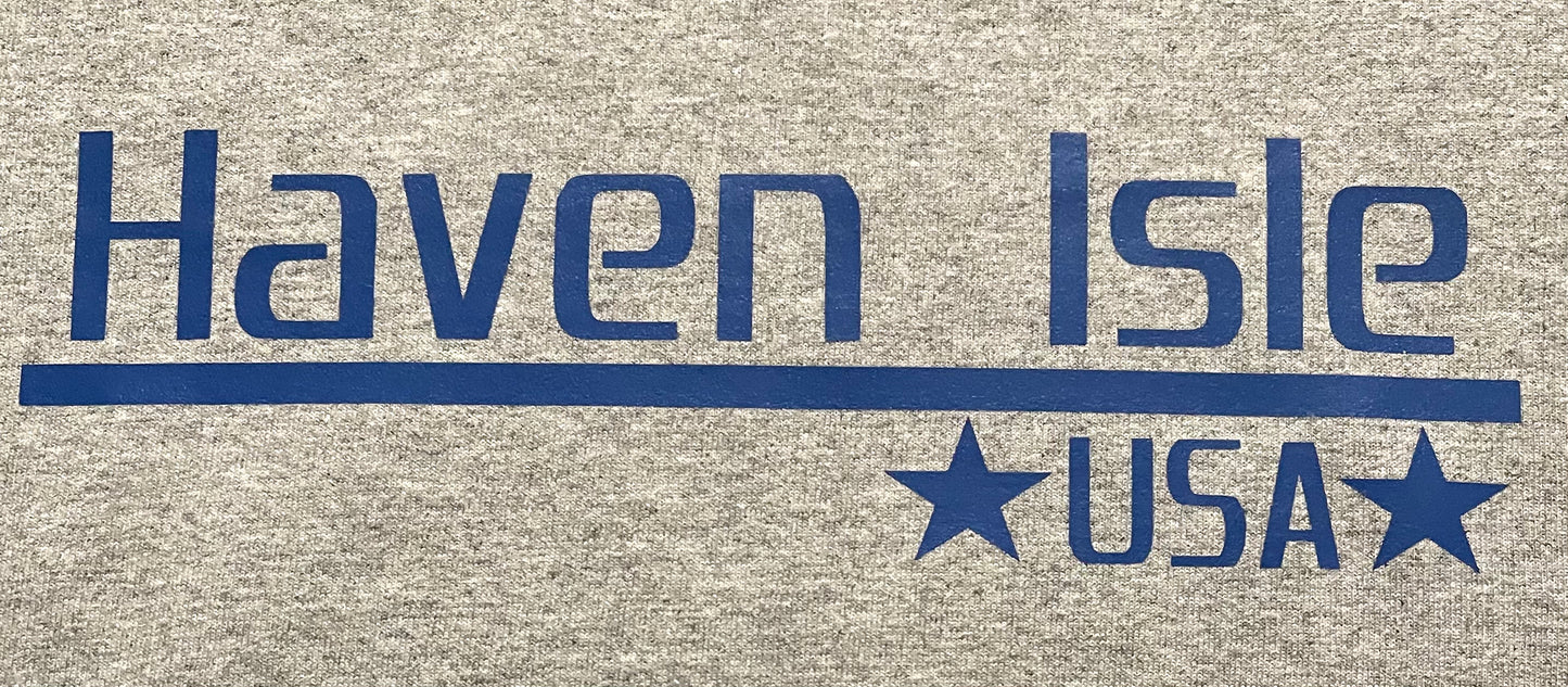 Haven USA Crewneck - Grey/Blue