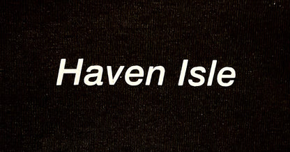 Haven Isle Simple Logo Long Sleeve Polo - Black/White