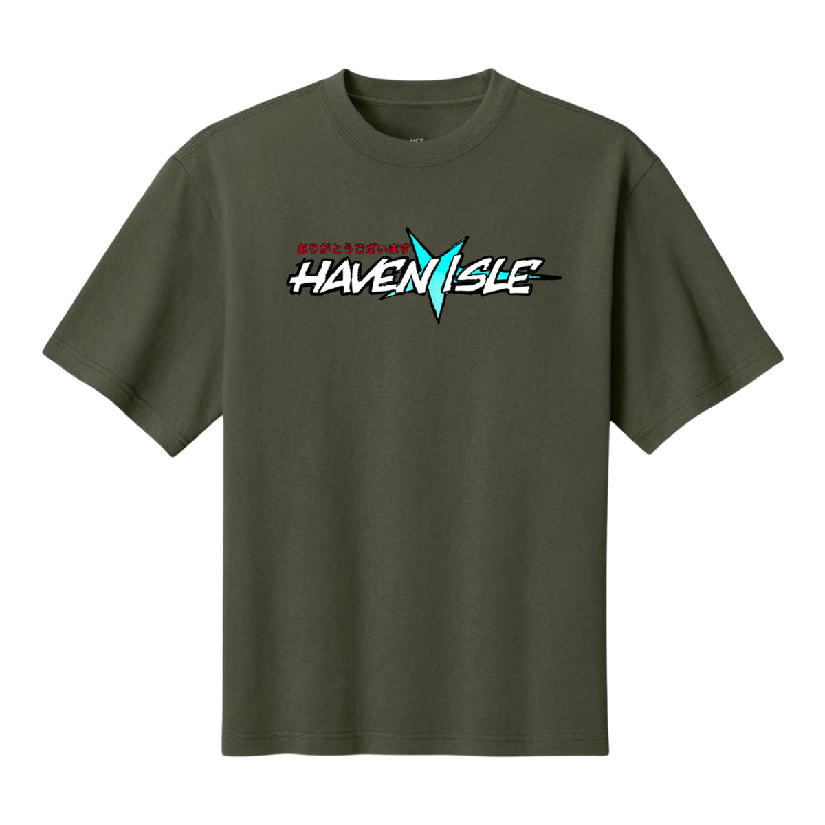 Blue Star Logo T-Shirt - Olive Green